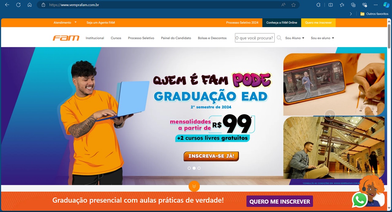 Portal do Centro Universitário FAM 